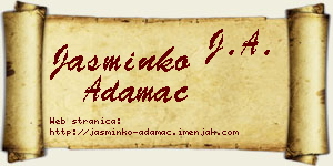 Jasminko Adamac vizit kartica